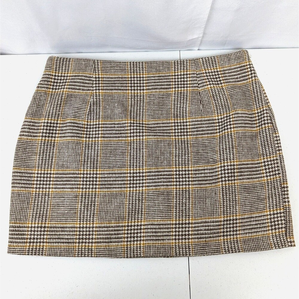 Forever 21 Plaid Lined Mini Skirt Plus Size 2X Tweed Retro Preppy